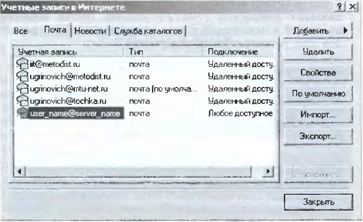 "Работа с электронной почтой"